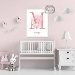 Ballerina Posters, Ballerina Nursery Wall Art, Baby Gift, Room, Girl, Decor, Dream Big, Pink Floral - thumbnail 3