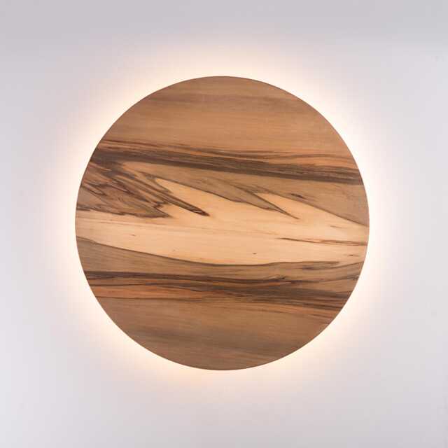 Satin Walnut Wood Sconce Light - Modern Minimalist Led Wall Art - image 1