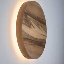 Satin Walnut Wood Sconce Light - Modern Minimalist Led Wall Art - thumbnail 3