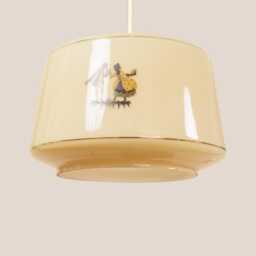 Darinka Vintage Pendant Light Mcm Hanging Handcrafted Glass Lamp Retro Ceiling Fixture Yugoslavia Gold Brass - thumbnail 3