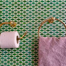 Brass Towel Holder, Brass Roll Holder For Bathroom, Handmade Toilet Paper Holder, Toilet Holder, Towel Hanging Ring, Bathroom Holders - thumbnail 2