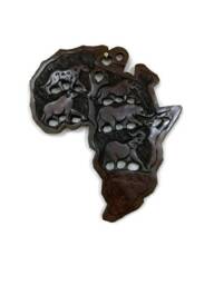 Ebony Wood Big Five Carved African Map Wall Hanging. Hand Carved Polished Wall Decor Map. Wildlife /Safari Themed Maps. 5 Gifts - thumbnail 4
