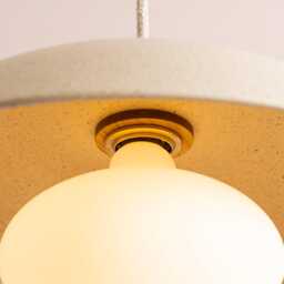 Speckled Cream Matt Dusk Ceramic Lamp Shade & Pendant Set - thumbnail 3