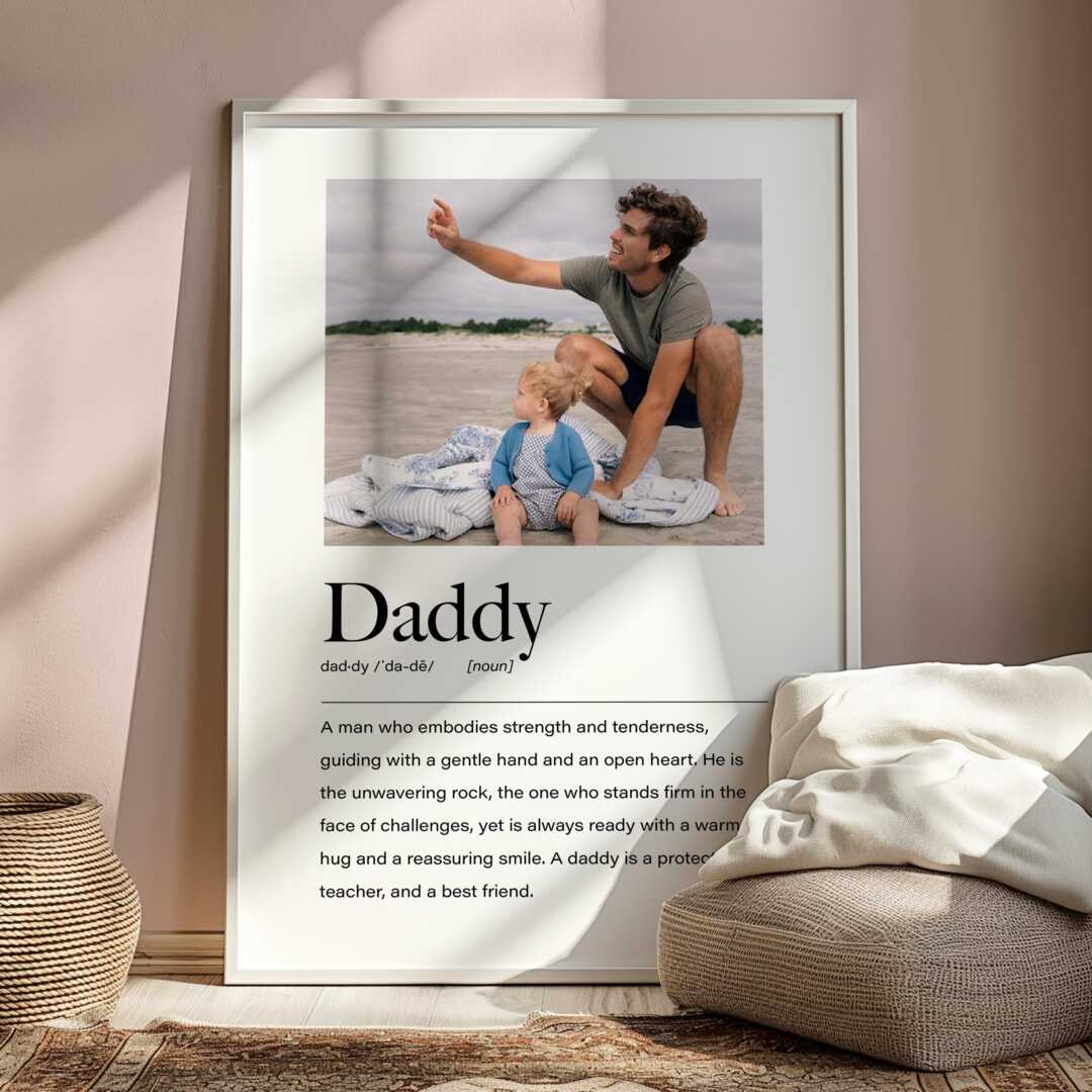 Personalised Daddy Definition Print, Christmas Gifts, Gift For