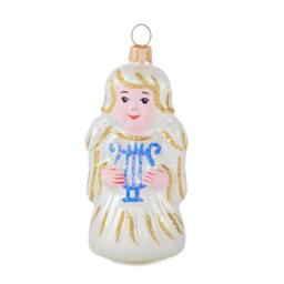 Angel Glass Christmas Ornament, Blown Figurines, Classic Hanging Ornaments, Traditional European Hand Painted Xmas Tree Decorations - thumbnail 2