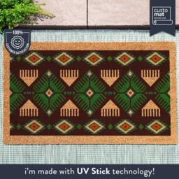 Boho Entryway Rug Door Mat - Front Doormat Spring Welcome Housewarming Decor Western New Home Gift - thumbnail 2