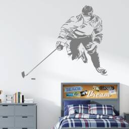 Hockey Player Wall Decal Sports Vinyl Decor 4388 - thumbnail 2