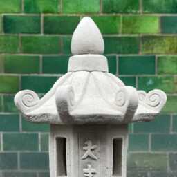 Japanese Pagoda Statue Stone Zen Lantern Sculpture Concrete Asian Garden Decor Handmade Ornament Outdoor Spiritual Accent Yard Art - thumbnail 3