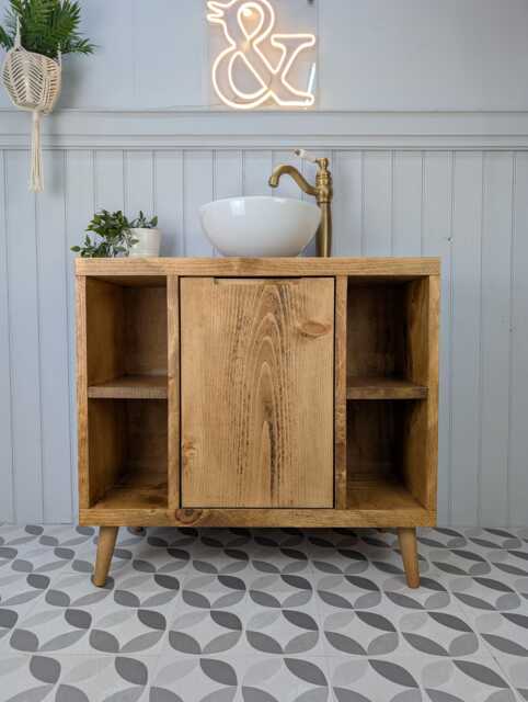 The Brunswick/A Handmade Solid Wood Bathroom Vanity Unit - image 1