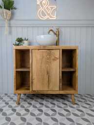 The Brunswick/A Handmade Solid Wood Bathroom Vanity Unit - thumbnail 1