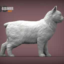 Manx Cat Standing -3D Printed - For Cat Lovers, Ornament, Memorial, Gift - thumbnail 2