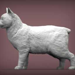 Manx Cat Standing -3D Printed - For Cat Lovers, Ornament, Memorial, Gift - thumbnail 4