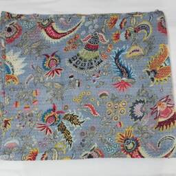 Handmade Floral Kantha Quilt Indian Cotton Bedspread Throw - thumbnail 3
