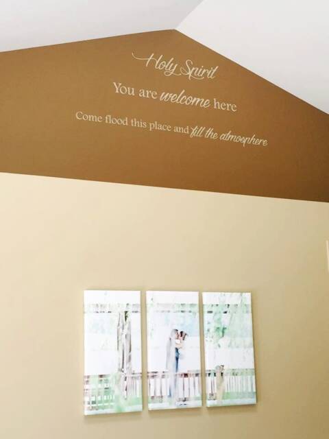 Holy Spirit You Are Welcome Here Come Flood This Place & Fill The Atmosphere. Vinyl Wall Decal - image 1