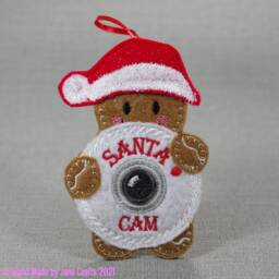 Gingerbread Christmas Decorations, Felt Ornaments, Tree Decoration, Santa Cam