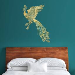 Firebird Wall Art Stencil - Diy Peacock Decor Reusable Stencils For Home Makeovers - thumbnail 2