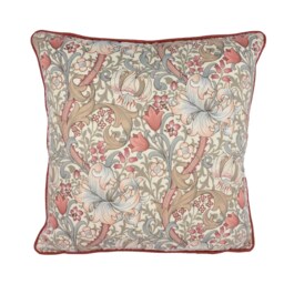 William Morris - Golden Lily Minor Stone/Plaster Classic Small Scale Floral Designer Cushion Cover Luxury Throw Pillow - thumbnail 2