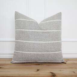 Gray Stripe Pillow Cover Farmhouse Decorative Fall Modern 20 X 16 26 -- Max - thumbnail 1