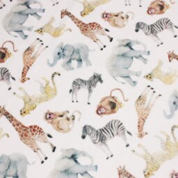 Handmade Safari Animal Fleece Baby Blanket, Kids Throw - thumbnail 2