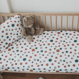 Colorful Dotted Crib Sheet, Baby Nursery Sheet - thumbnail 2