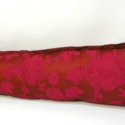 Extra Long Cranberry Floral Custom Decorative Pillow, Gorgeous Throw Pillow With Front, Velvet Back, Size 52 X 14 - thumbnail 2