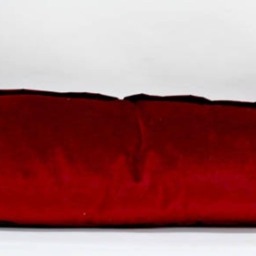Extra Long Cranberry Floral Custom Decorative Pillow, Gorgeous Throw Pillow With Front, Velvet Back, Size 52 X 14 - thumbnail 3