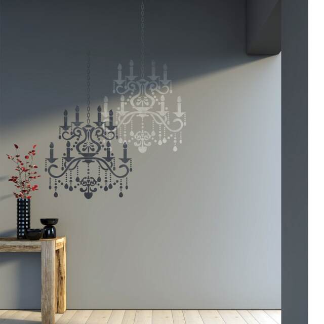 Wall Stencil Crystal Chandelier Template For Diy Decor - Better Than Decals - image 1