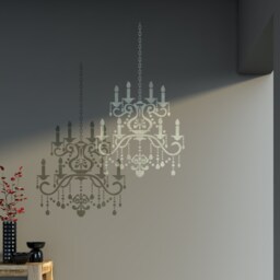 Wall Stencil Crystal Chandelier Template For Diy Decor - Better Than Decals - thumbnail 2