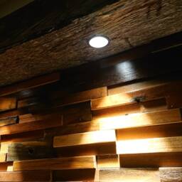 Rustic Faux Wood Beam Led Pendant Light With Metal Chain - 2M Long - thumbnail 4