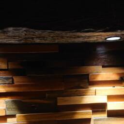 Rustic Faux Wood Beam Led Pendant Light With Metal Chain - 2M Long - thumbnail 3
