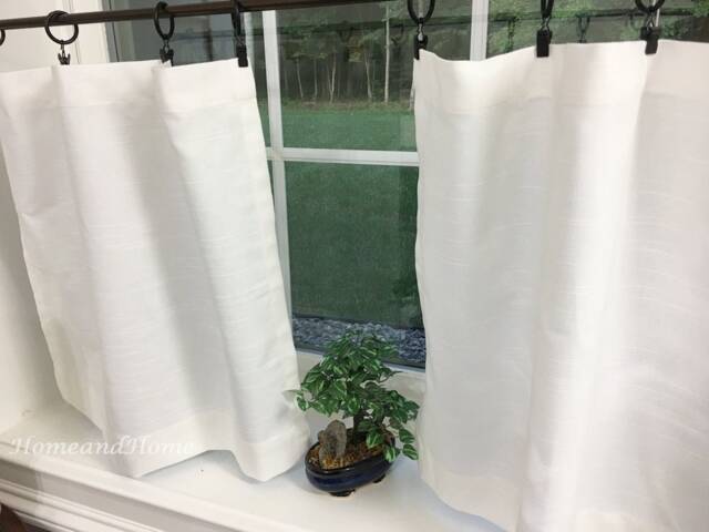 White Valance. Cafe Curtains. Slub Linen Look Tiers Kitchen Curtain. Valance. Custom Window Valance Window Treatments - image 1