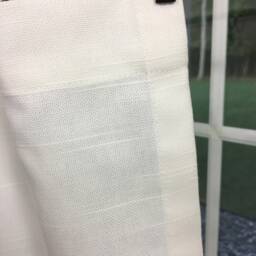 White Valance. Cafe Curtains. Slub Linen Look Tiers Kitchen Curtain. Valance. Custom Window Valance Window Treatments - thumbnail 2