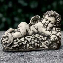 Stone Angel Garden Statue Concrete Spiritual Figure Outdoor Sculpture Serene Relaxing Decor Guardian Ornament Lover Gift - thumbnail 1
