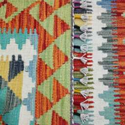 Kilim Rug Classic, Handmade Artisan Afghan Turkish Scandinavian Navajo Bohemian Wool Flatweave Multicolour 122x82 cm - thumbnail 3