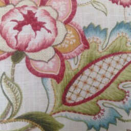 Linen Floral Pillow Cover Ophilia Blossom Ivory Cushion - thumbnail 3