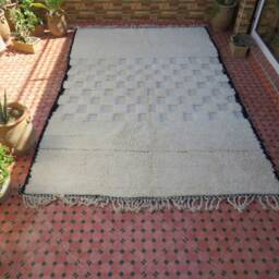 Moroccan Rug - Beni Ourain Sheep Wool Rug- Berber Vintage Custom Genuine Lamb Wool-Moroccan Rug - thumbnail 3