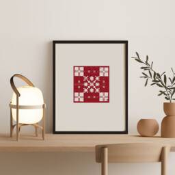 Print Blanced Gymreig, Welsh Blanket Print, Abstract Art, Minimalist, Modern Contemporary Prints, Gifts - thumbnail 2