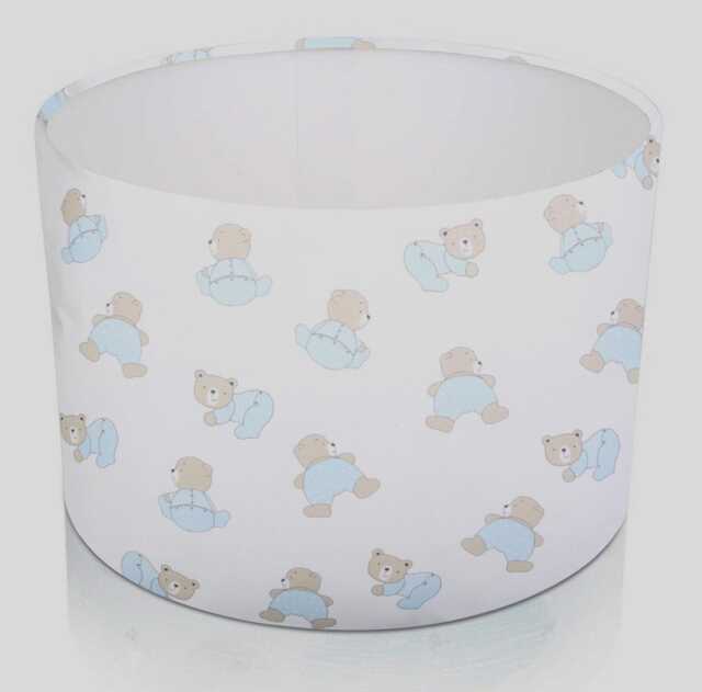 Teddy Bear Fabric Lampshade, Nursery Decor Lighting, Handmade in UK - image 1