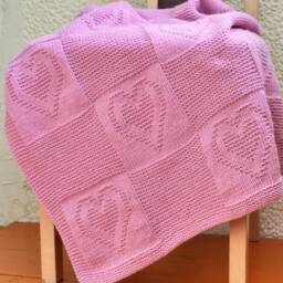 Easy Knit Baby Blanket Pattern Only in English , Written Instructions With Diagram - thumbnail 4