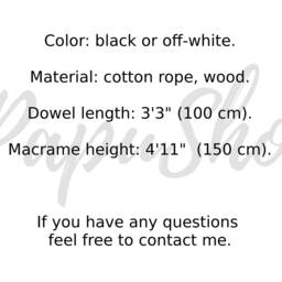 "Large Macrame Wall Hanging Boho Coastal Decor - 3'3""x4'11" - thumbnail 2