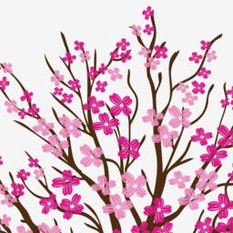 Large Wall Tree Nursery Decal Dogwood Magnolia Cherry Blossom Flowers 1116 - 6 Feet Tall - thumbnail 2