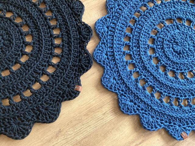 Natural Cotton Round Rug - Crochet Floor Decor For Minimalist Interiors - image 1