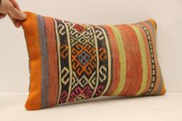 Throw Pillow, Sofa 12x20 in 30x50 cm, Vintage Kilim Pillow, Home Cushion Cover Boho Pillow Throw 4Oef-684