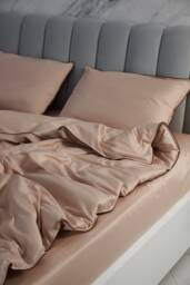 Beige Sateen Duvet Cover 100% Cotton 300Tc, All Sizes - thumbnail 1