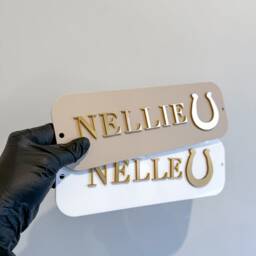 Stable Sign - Acrylic Stall Name Plate Horse Door - thumbnail 2