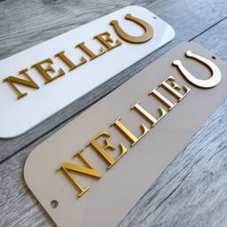 Stable Sign - Acrylic Stall Name Plate Horse Door - thumbnail 3