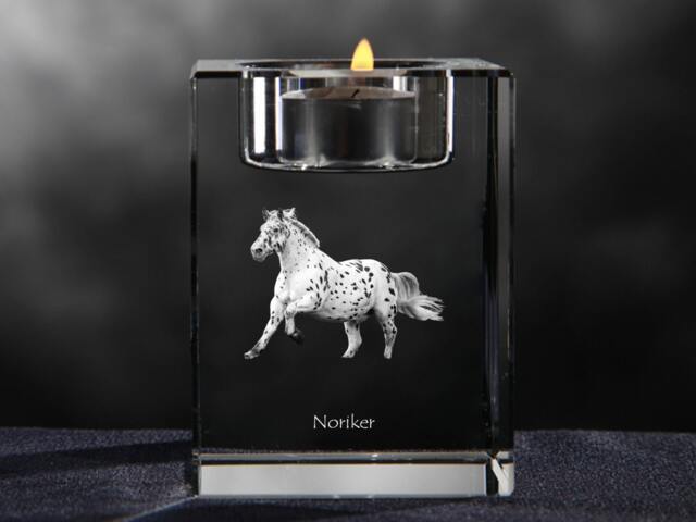 Noriker - Crystal Candlestick With Horse, Souvenir, Decoration, Limited Edition, Collection - image 1
