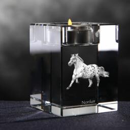 Noriker - Crystal Candlestick With Horse, Souvenir, Decoration, Limited Edition, Collection - thumbnail 3