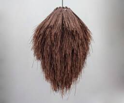 "Handwoven Rattan Pendant Light, Rustic Ceiling Romantic Style Lighting, Lampshde W15"" X H19.7" - thumbnail 1