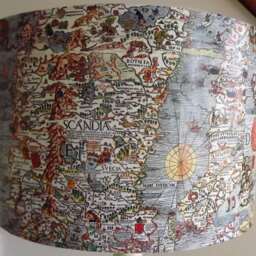 Ancient Map Lampshade Antique Map, Medieval , Nautical, Free Gift, Fatta Da Mamma - thumbnail 2